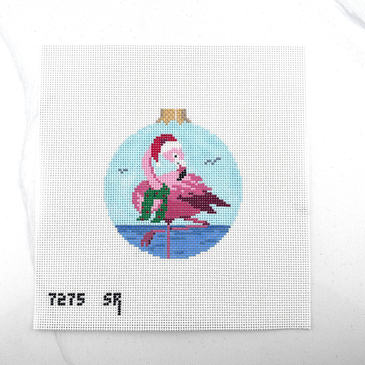 Santa Flamingo Round