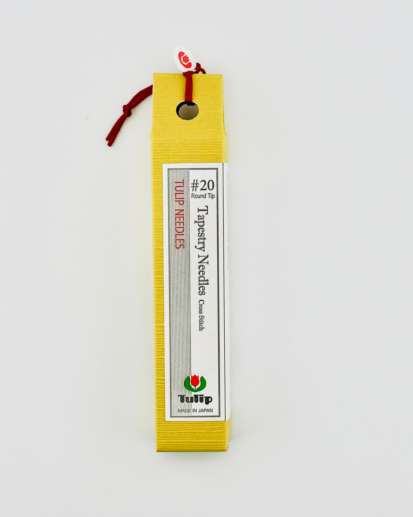 Tulip Tapestry Needles Size 20 in yellow package on white background