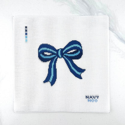 Navy Bow Canvas