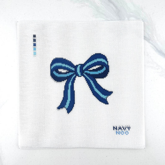 Navy Bow Canvas