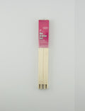 Two 7" wooden mini stretcher bars with a pink packaging label on a white background