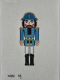 susan roberts blue sea captain nutcracker canvas, 18 mesh, 6.5" high lying flat on white background