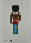susan roberts band major nutcracker canvas, 18 mesh, 6.5" high lying flat on white background