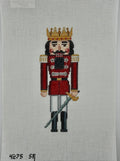 susan roberts red prince nutcracker canvas, 18 mesh, 6.5" high lying flat on white background