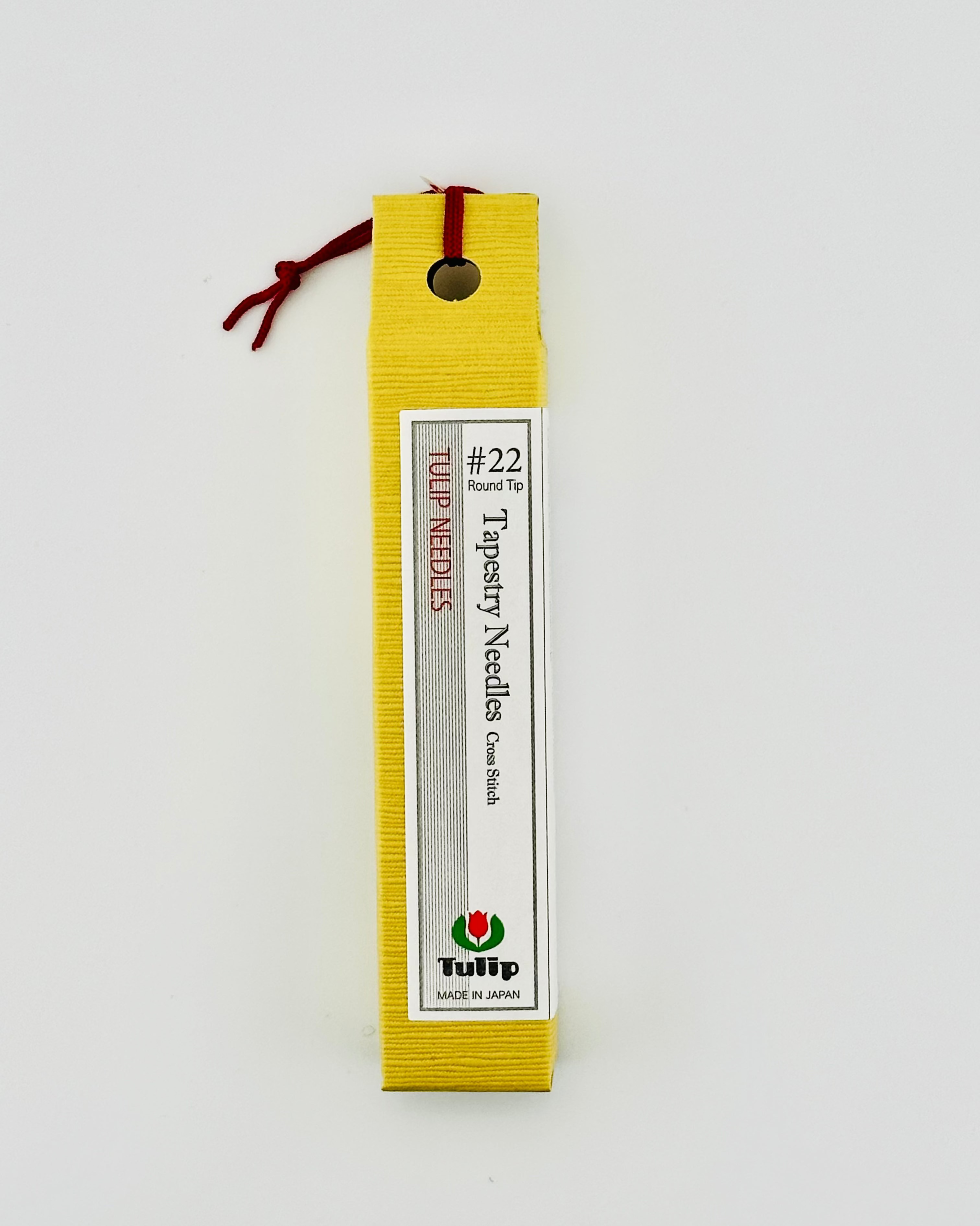 Tulip Tapestry Needles Size 22 in yellow package on white background